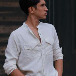 Chinese Collar Double Pocket Shirt