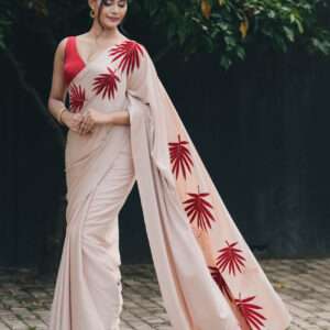 Velvet Bloom Elegance Saree