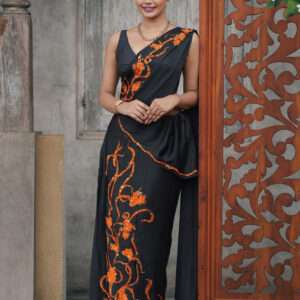 Midnight Ember Saree