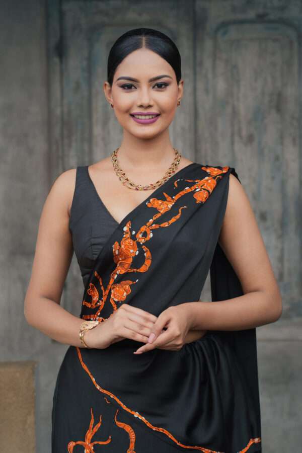Midnight Ember Saree - Image 2