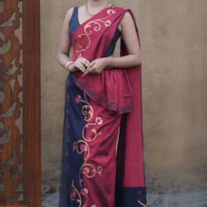 Regal Scarlet Saree