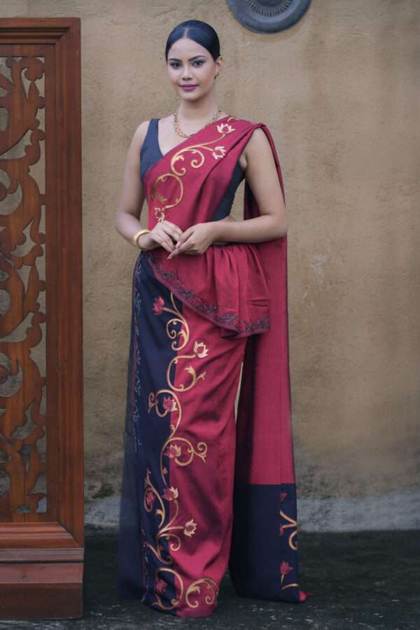 Regal Scarlet Saree