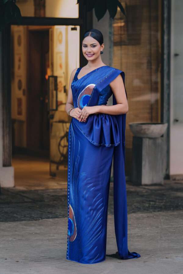 Peacock Feather Kandiyan Saree